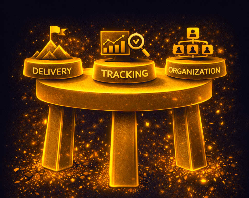 Modelithe - the three legs for a successful software organization